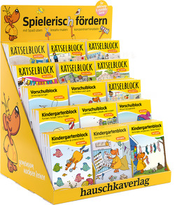 Paket „Spielerisch fördern“ im Stufendisplay von Hauschka Verlag