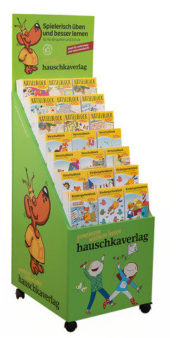 Paket „Spielerisch fördern, mit Spaß üben und rätseln“ in der Holzgondel von Hauschka Verlag