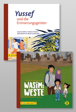 Paket: »Wasims Weste« & »Yussef und die Erinnerungsgeister« von Leuenberger,  Bruno, Merten,  Anika, Offermann,  Anja, Tilly,  Christiane, Tschirren,  Barbara, Zeltner,  Susanne