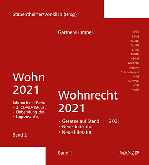 PAKET: Wohnrecht 2021 Band 1 + 2 von Gartner,  Herbert, Humpel,  Nikolaus, Stabentheiner,  Johannes, Vonkilch,  Andreas