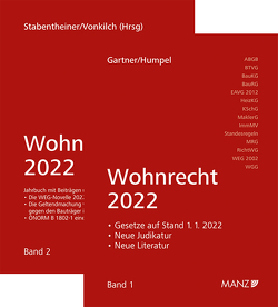 PAKET: Wohnrecht 2022 Band 1 + 2 von Gartner,  Herbert, Humpel,  Nikolaus, Stabentheiner,  Johannes, Vonkilch,  Andreas