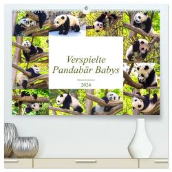 Pandabär Babys (hochwertiger Premium Wandkalender 2024 DIN A2 quer), Kunstdruck in Hochglanz von Gatterwe,  Simone