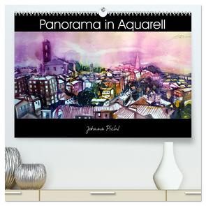 Panorama in Aquarell (hochwertiger Premium Wandkalender 2024 DIN A2 quer), Kunstdruck in Hochglanz von Pickl,  Johann