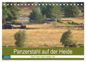 Panzerstahl auf der Heide – Das Heer legt wieder los (Tischkalender 2024 DIN A5 quer), CALVENDO Monatskalender von Media,  Hoschie