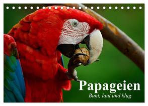 Papageien. Bunt, laut und klug (Tischkalender 2024 DIN A5 quer), CALVENDO Monatskalender von Stanzer,  Elisabeth