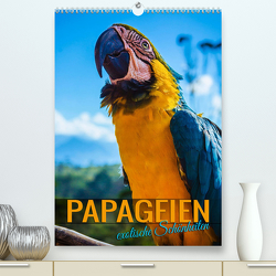Papageien – exotische Schönheiten (Premium, hochwertiger DIN A2 Wandkalender 2024, Kunstdruck in Hochglanz) von Utz,  Renate