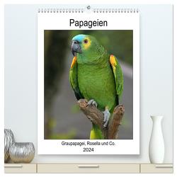 Papageien – Graupapagei, Rosella und Co. (hochwertiger Premium Wandkalender 2024 DIN A2 hoch), Kunstdruck in Hochglanz von Lindert-Rottke,  Antje