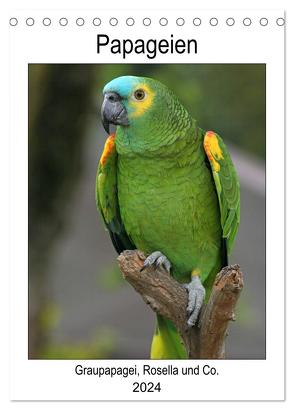 Papageien – Graupapagei, Rosella und Co. (Tischkalender 2024 DIN A5 hoch), CALVENDO Monatskalender von Lindert-Rottke,  Antje