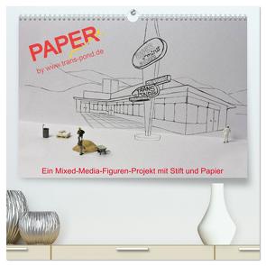 PAPERminis – Ein Mixed-Media-Figuren-Projekt mit Stift und Papier (hochwertiger Premium Wandkalender 2024 DIN A2 quer), Kunstdruck in Hochglanz von Gimpel,  Frauke