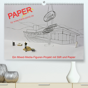 PAPERminis – Ein Mixed-Media-Figuren-Projekt mit Stift und Papier (Premium, hochwertiger DIN A2 Wandkalender 2021, Kunstdruck in Hochglanz) von Gimpel,  Frauke