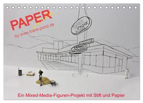 PAPERminis – Ein Mixed-Media-Figuren-Projekt mit Stift und Papier (Tischkalender 2024 DIN A5 quer), CALVENDO Monatskalender von Gimpel,  Frauke