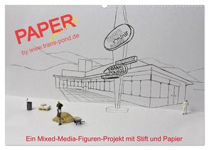 PAPERminis – Ein Mixed-Media-Figuren-Projekt mit Stift und Papier (Wandkalender 2024 DIN A2 quer), CALVENDO Monatskalender von Gimpel,  Frauke