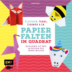 Papierfalten im Quadrat: Flamingo, Panda, Einhorn und Co. – Bastel-Kids von Precht,  Thade