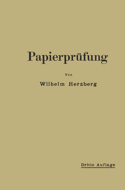 Papierprüfung von Herzberg,  Wilhelm