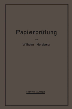 Papierprüfung von Herzberg,  Wilhelm