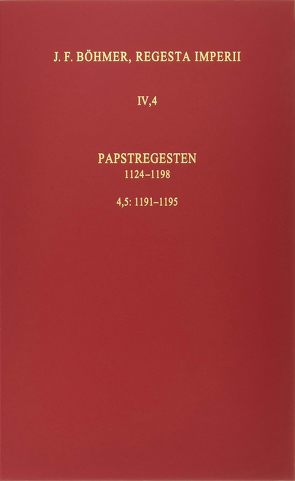Papstregesten 1191-1195 von Schmidt,  Ulrich