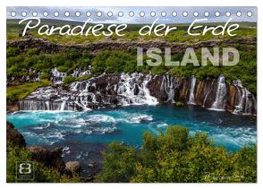 Paradiese der Erde – ISLAND (Tischkalender 2024 DIN A5 quer), CALVENDO Monatskalender von Busch,  Barbara