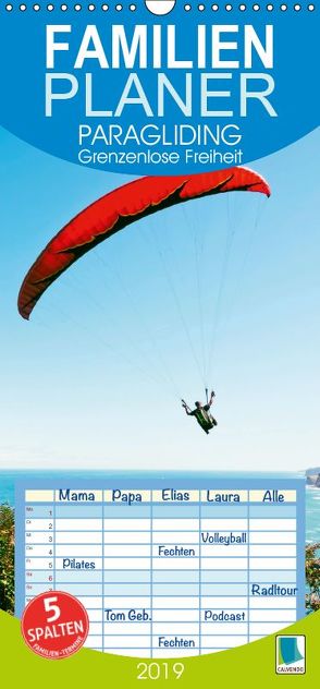 Paragliding: Grenzenlose Freiheit (Wandkalender 2019 , 21 cm x 45 cm, hoch) von CALVENDO