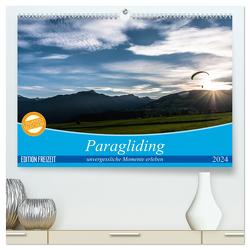 Paragliding – unvergessliche Momente erleben (hochwertiger Premium Wandkalender 2024 DIN A2 quer), Kunstdruck in Hochglanz von Frötscher - moments in air,  Andy