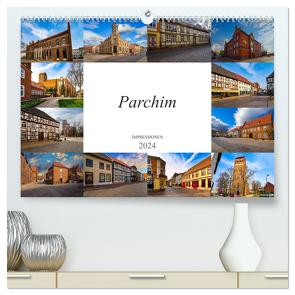 Parchim Impressionen (hochwertiger Premium Wandkalender 2024 DIN A2 quer), Kunstdruck in Hochglanz von Meutzner,  Dirk