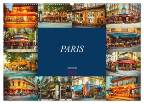 Paris Bistros (Wandkalender 2024 DIN A2 quer), CALVENDO Monatskalender von Meutzner,  Dirk