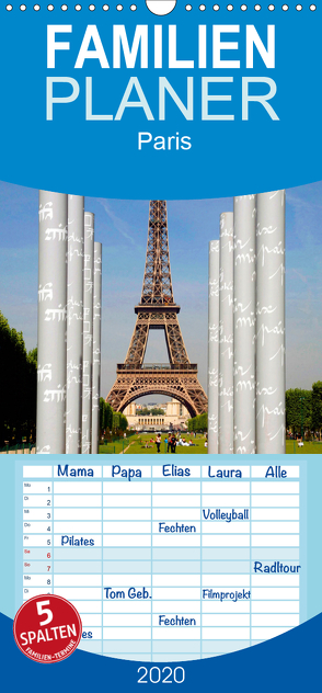 Paris – Familienplaner hoch (Wandkalender 2020 , 21 cm x 45 cm, hoch) von Gabriel,  Stephan