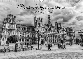 Paris-Impressionen in Schwarz-Weiß (Wandkalender 2020 DIN A3 quer) von Müller,  Christian