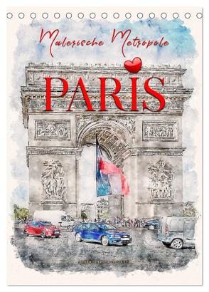 Paris – malerische Metropole (Tischkalender 2024 DIN A5 hoch), CALVENDO Monatskalender von Roder,  Peter