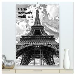 Paris schwarz weiß 2024 (hochwertiger Premium Wandkalender 2024 DIN A2 hoch), Kunstdruck in Hochglanz von Bodenstaff,  Petrus