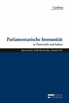 Parlamentarische Immunität von Cardona,  Tatjana