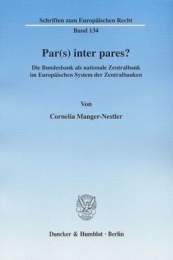 Par(s) inter pares? von Manger-Nestler,  Cornelia