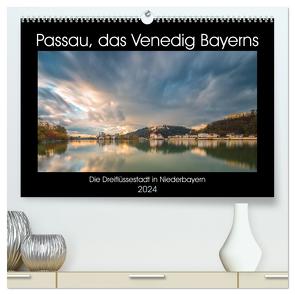 Passau, das Venedig Bayerns (hochwertiger Premium Wandkalender 2024 DIN A2 quer), Kunstdruck in Hochglanz von Haidl - www.chphotography.de,  Christian