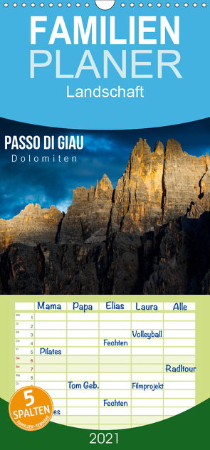 Passo di Giau – Dolomiten – Familienplaner hoch (Wandkalender 2021 , 21 cm x 45 cm, hoch) von Gospodarek,  Mikolaj