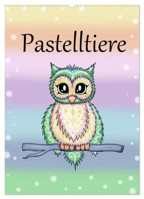 Pastelltiere (Wandkalender 2024 DIN A2 hoch), CALVENDO Monatskalender von Creation / Petra Haberhauer,  Pezi