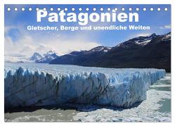 Patagonien, Gletscher, Berge und unendliche Weiten (Tischkalender 2024 DIN A5 quer), CALVENDO Monatskalender von Köhler,  Ute
