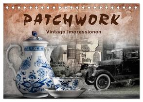 Patchwork – Vintage Impressionen (Tischkalender 2024 DIN A5 quer), CALVENDO Monatskalender von Kraetschmer,  Marion
