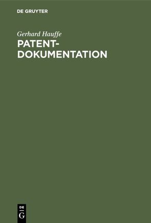 Patentdokumentation von Hauffe,  Gerhard