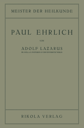 Paul Ehrlich von Lazarus,  Adolf