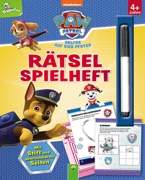 PAW Patrol Rätselspielheft mit Stift und abwischbaren Seiten