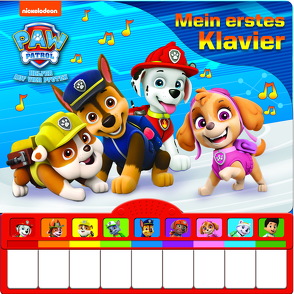 PAW Patrol – Mein erstes Klavier – Kinderbuch mit Klaviertastatur, 9 Kinderlieder, Vor- und Nachspielfunktion, Pappbilderbuch ab 3 Jahren