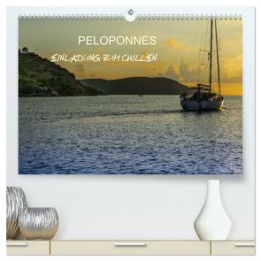 Peloponnes – Einladung zum Chillen (hochwertiger Premium Wandkalender 2024 DIN A2 quer), Kunstdruck in Hochglanz von Muß,  Jürgen