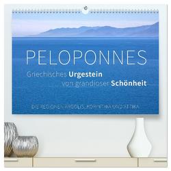 Peloponnes, Griechisches Urgestein von grandioser Schönheit. Die Regionen Argolis, Korinthia und Attika (hochwertiger Premium Wandkalender 2024 DIN A2 quer), Kunstdruck in Hochglanz von Hoffmann,  Monika