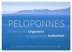 Peloponnes, Griechisches Urgestein von grandioser Schönheit. Die Regionen Argolis, Korinthia und Attika (Tischkalender 2024 DIN A5 quer), CALVENDO Monatskalender von Hoffmann,  Monika