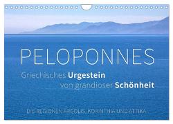 Peloponnes, Griechisches Urgestein von grandioser Schönheit. Die Regionen Argolis, Korinthia und Attika (Wandkalender 2024 DIN A4 quer), CALVENDO Monatskalender von Hoffmann,  Monika