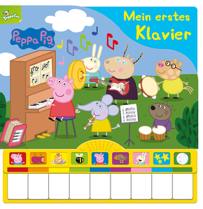 Peppa Pig: Mein erstes Klavier – Kinderbuch mit Klaviertastatur, 9 Kinderlieder, Vor- und Nachspielfunktion – Pappbilderbuch ab 3 Jahren