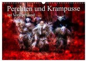 Perchten und Krampusse im Voralpenland (Wandkalender 2024 DIN A3 quer), CALVENDO Monatskalender von Fiedler,  Manfred