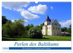 Perlen des Baltikums – Herrenhäuser in Estland und Lettland (Wandkalender 2024 DIN A3 quer), CALVENDO Monatskalender von von Loewis of Menar,  Henning