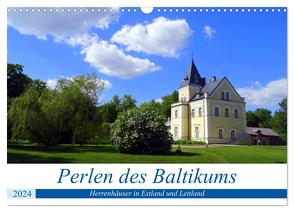 Perlen des Baltikums – Herrenhäuser in Estland und Lettland (Wandkalender 2024 DIN A3 quer), CALVENDO Monatskalender von von Loewis of Menar,  Henning