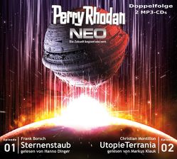 Perry Rhodan NEO MP3 Doppel-CD Folgen 01 + 02 von Borsch,  Frank, Dinger,  Hanno, Klauk,  Markus, Montillon,  Christian