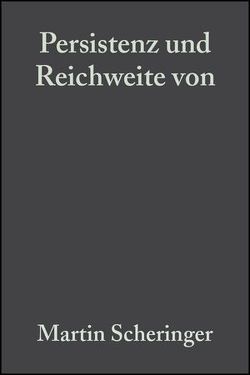 Persistenz und Reichweite von Umweltchemikalien von Scheringer,  Martin